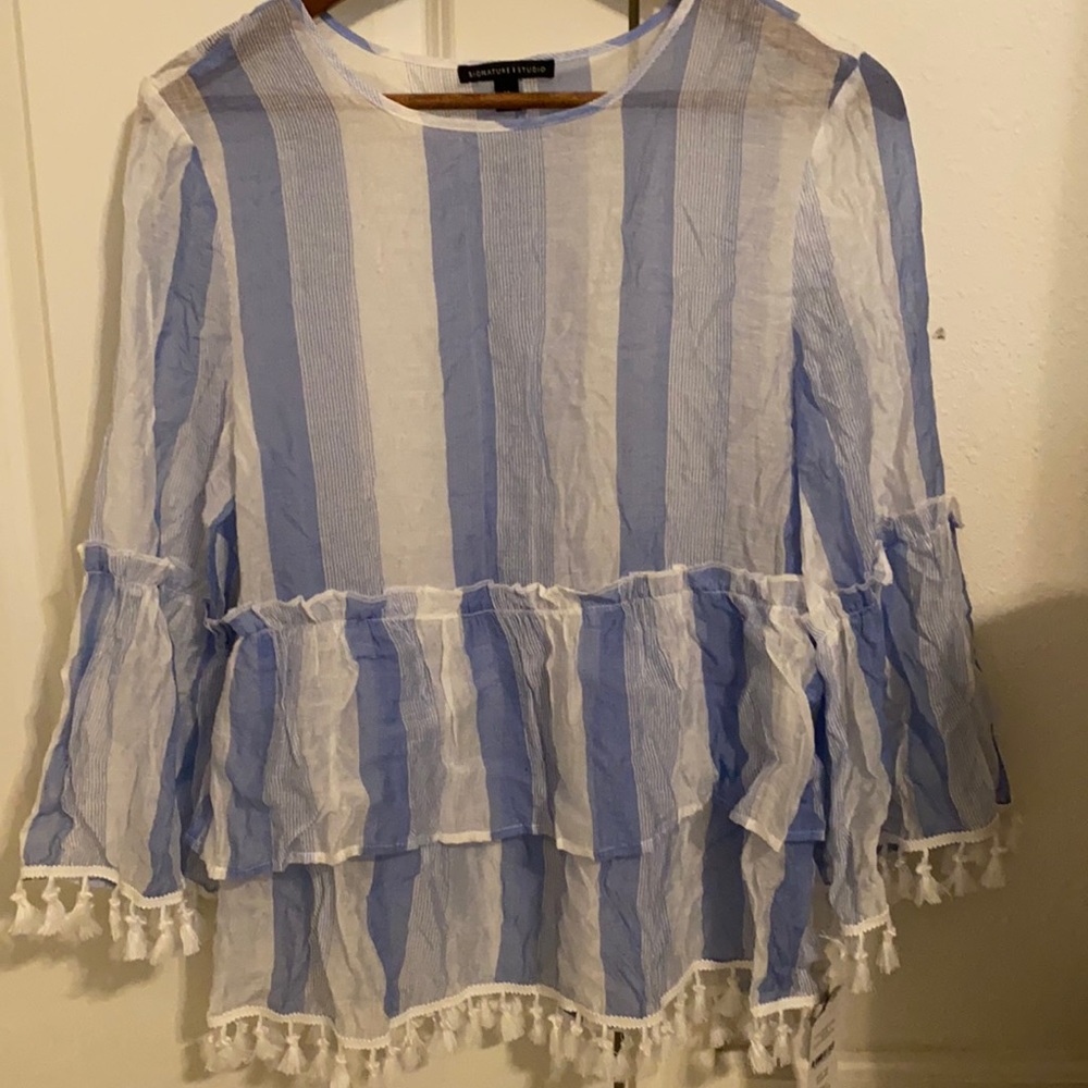 Blue and white Blouse